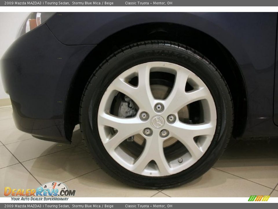 2009 Mazda MAZDA3 i Touring Sedan Stormy Blue Mica / Beige Photo #25