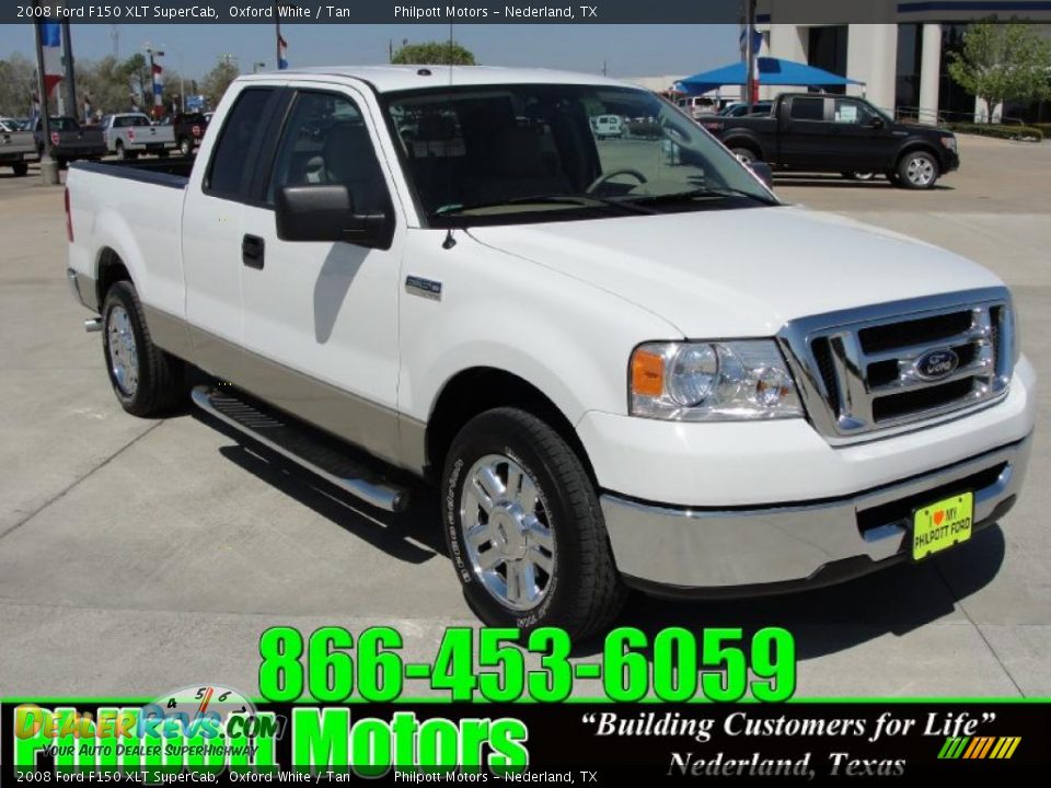 2008 Ford F150 XLT SuperCab Oxford White / Tan Photo #1