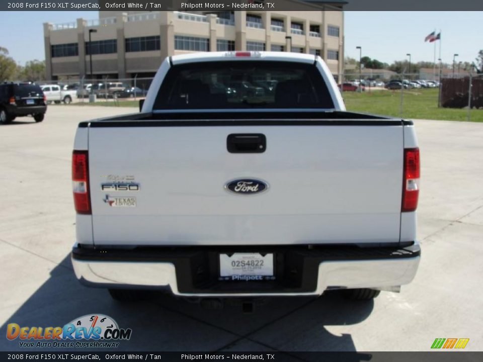 2008 Ford F150 XLT SuperCab Oxford White / Tan Photo #4