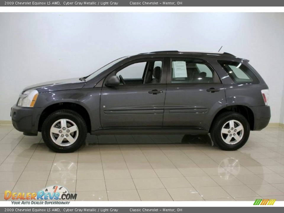 2009 Chevrolet Equinox LS AWD Cyber Gray Metallic / Light Gray Photo #4