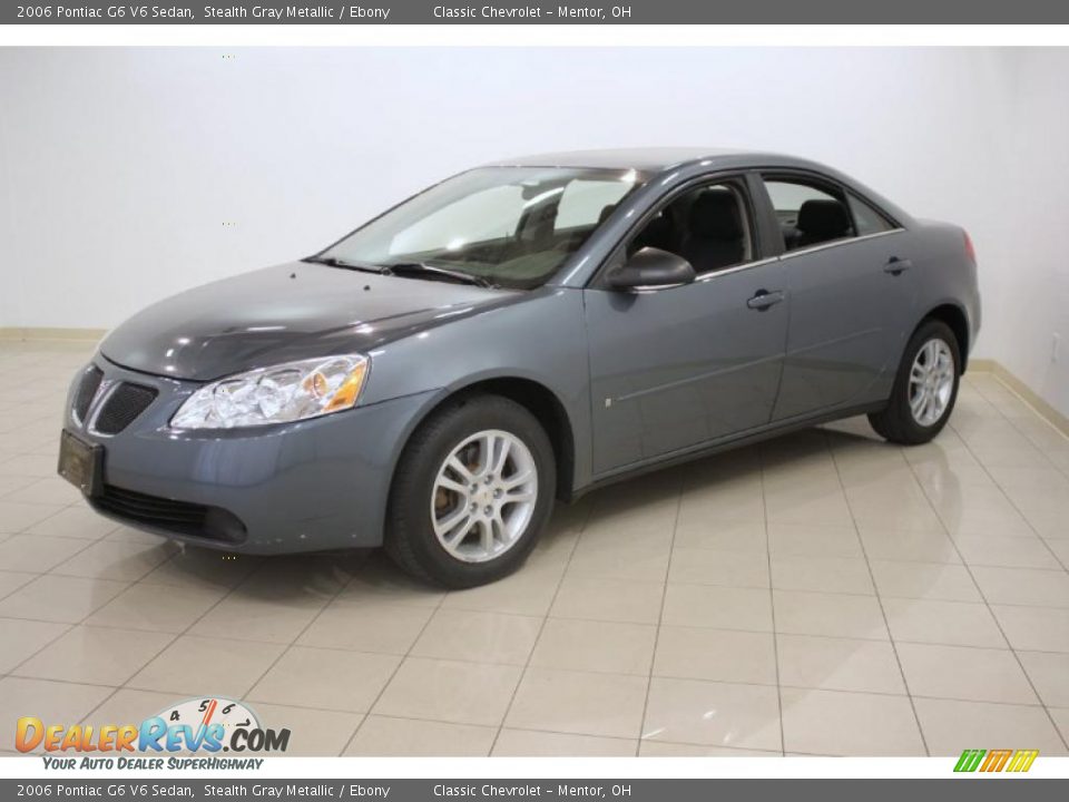 2006 Pontiac G6 V6 Sedan Stealth Gray Metallic / Ebony Photo #3
