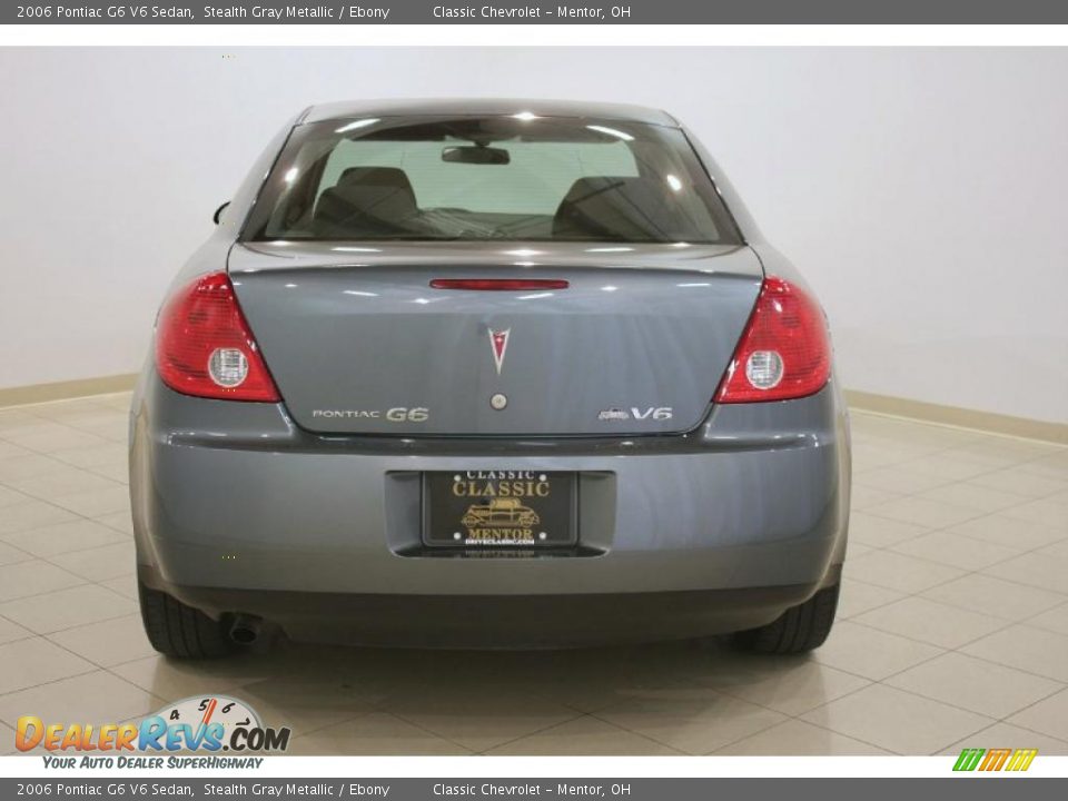 2006 Pontiac G6 V6 Sedan Stealth Gray Metallic / Ebony Photo #6
