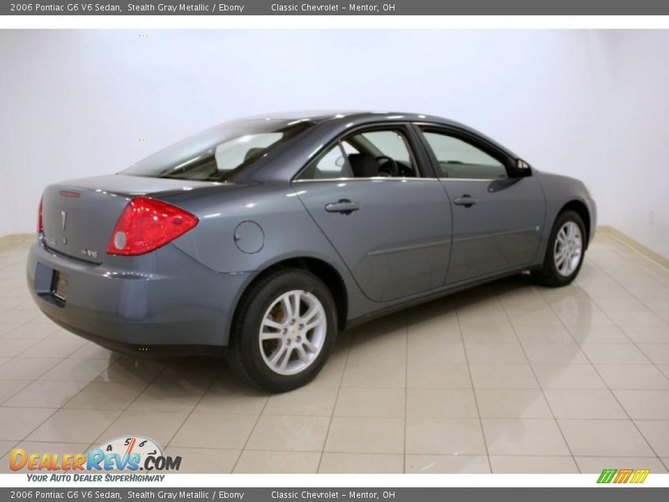 2006 Pontiac G6 V6 Sedan Stealth Gray Metallic / Ebony Photo #7
