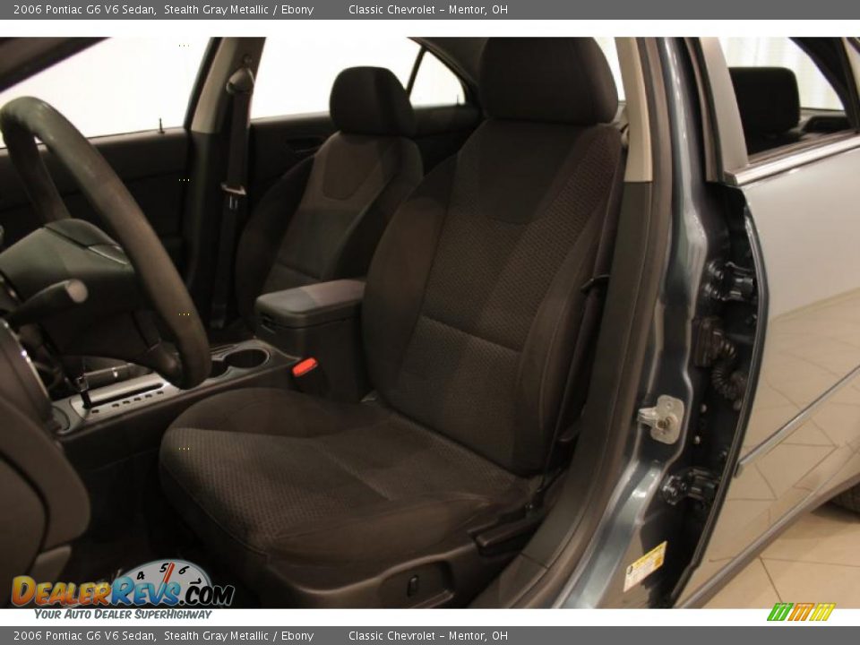 2006 Pontiac G6 V6 Sedan Stealth Gray Metallic / Ebony Photo #9