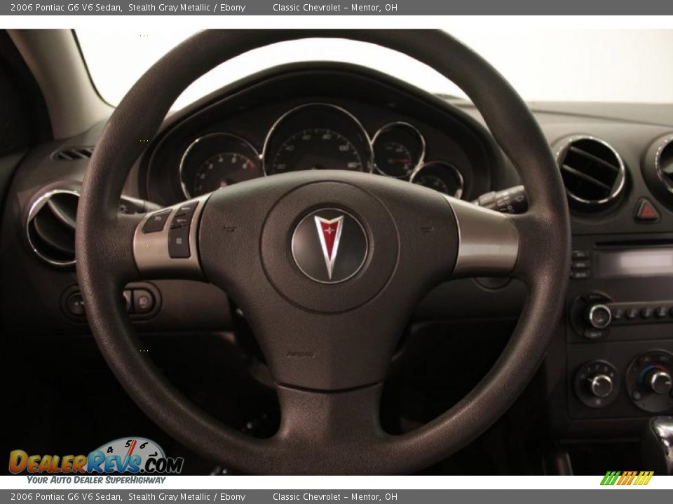 2006 Pontiac G6 V6 Sedan Stealth Gray Metallic / Ebony Photo #10