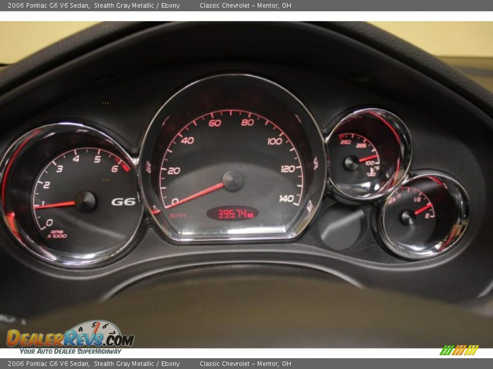 2006 Pontiac G6 V6 Sedan Stealth Gray Metallic / Ebony Photo #11