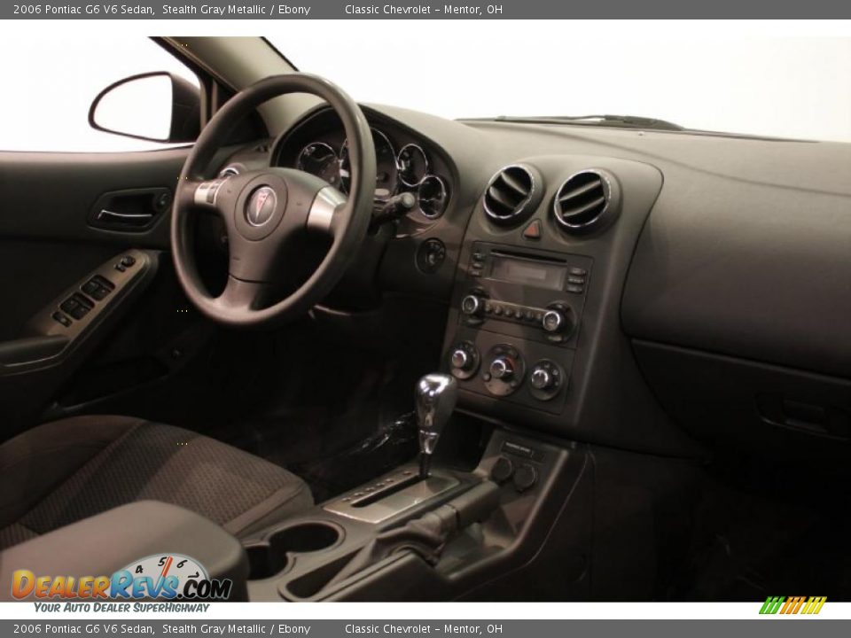 2006 Pontiac G6 V6 Sedan Stealth Gray Metallic / Ebony Photo #14