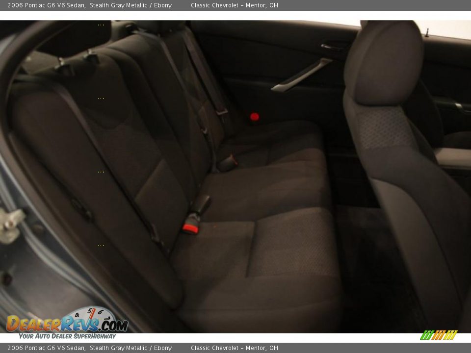 2006 Pontiac G6 V6 Sedan Stealth Gray Metallic / Ebony Photo #16