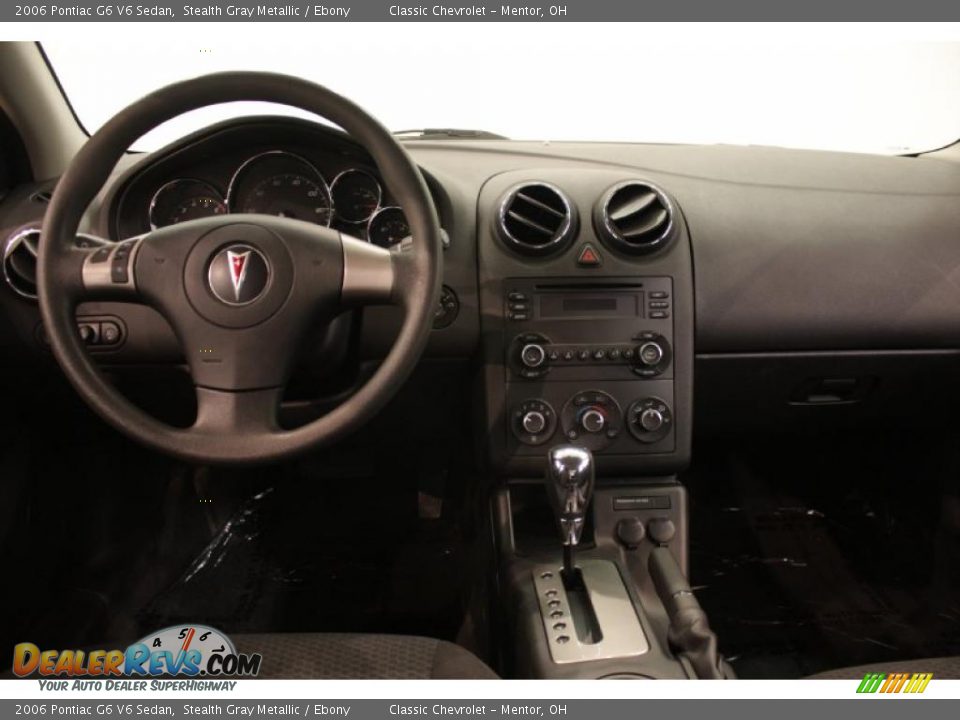 2006 Pontiac G6 V6 Sedan Stealth Gray Metallic / Ebony Photo #18