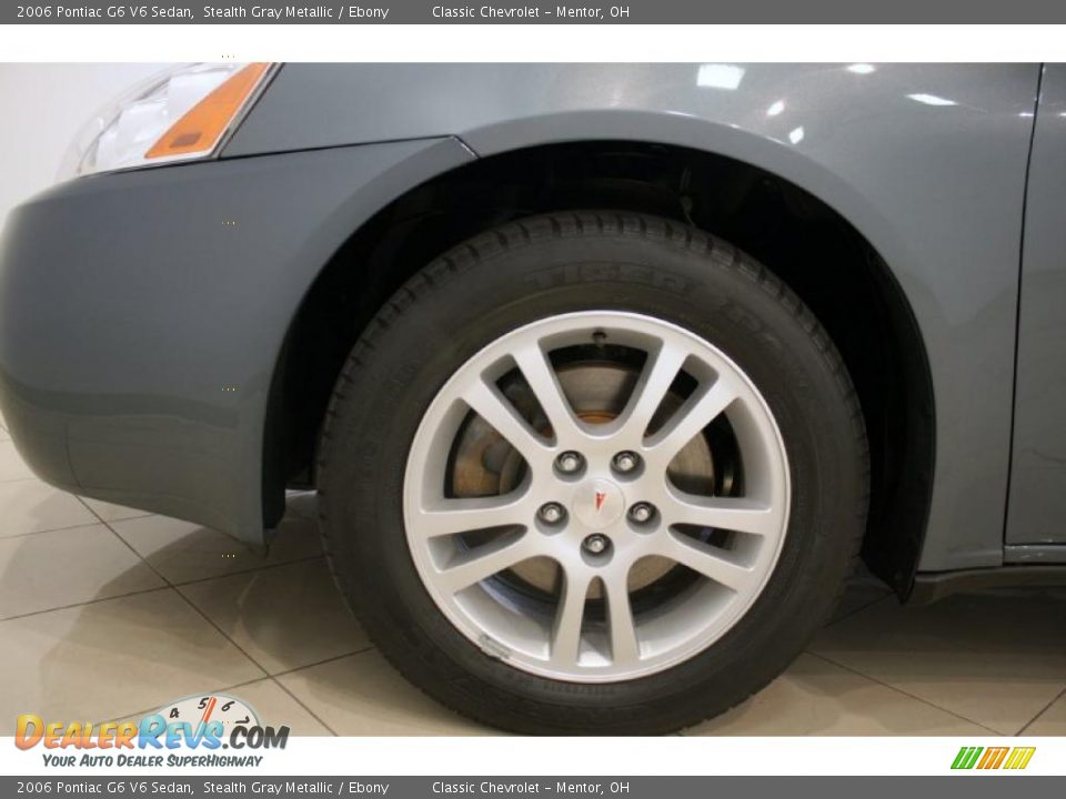 2006 Pontiac G6 V6 Sedan Stealth Gray Metallic / Ebony Photo #22