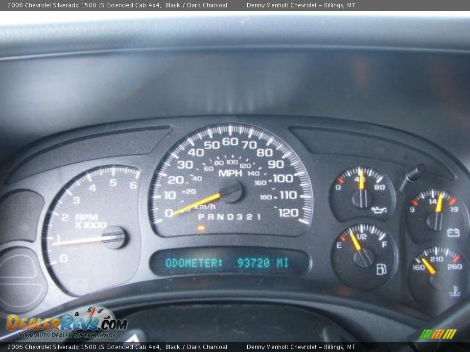 2006 Chevrolet Silverado 1500 LS Extended Cab 4x4 Black / Dark Charcoal Photo #13