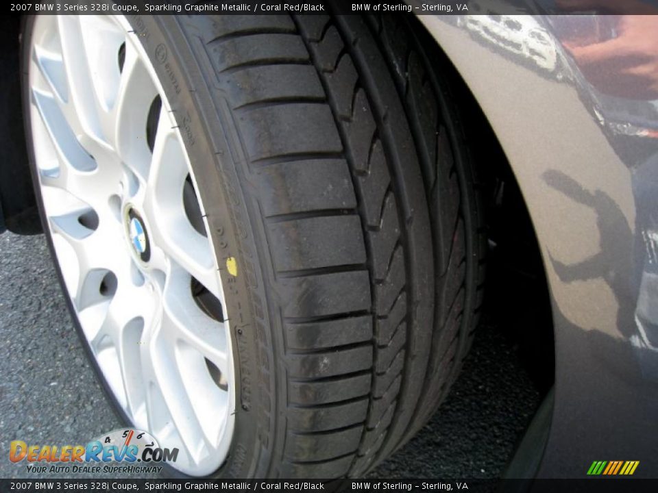 2007 BMW 3 Series 328i Coupe Sparkling Graphite Metallic / Coral Red/Black Photo #16
