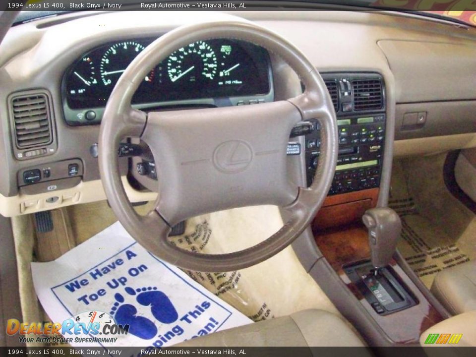 1994 Lexus LS 400 Black Onyx / Ivory Photo #12