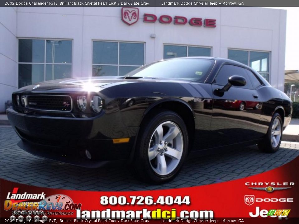 2009 Dodge Challenger R/T Brilliant Black Crystal Pearl Coat / Dark Slate Gray Photo #1