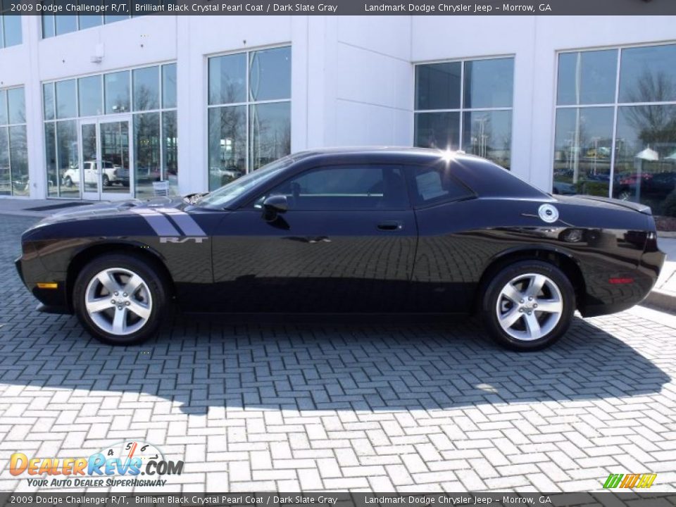 2009 Dodge Challenger R/T Brilliant Black Crystal Pearl Coat / Dark Slate Gray Photo #2