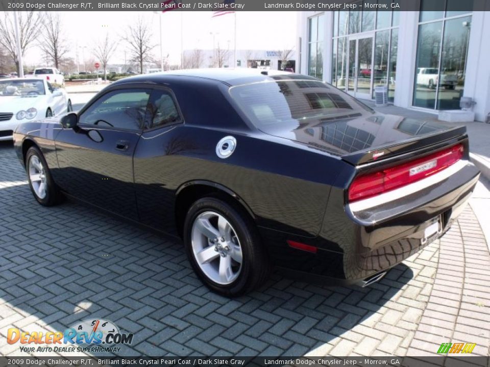 2009 Dodge Challenger R/T Brilliant Black Crystal Pearl Coat / Dark Slate Gray Photo #3