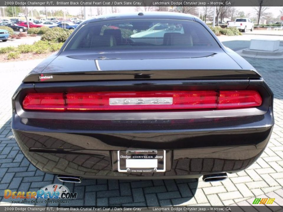 2009 Dodge Challenger R/T Brilliant Black Crystal Pearl Coat / Dark Slate Gray Photo #4