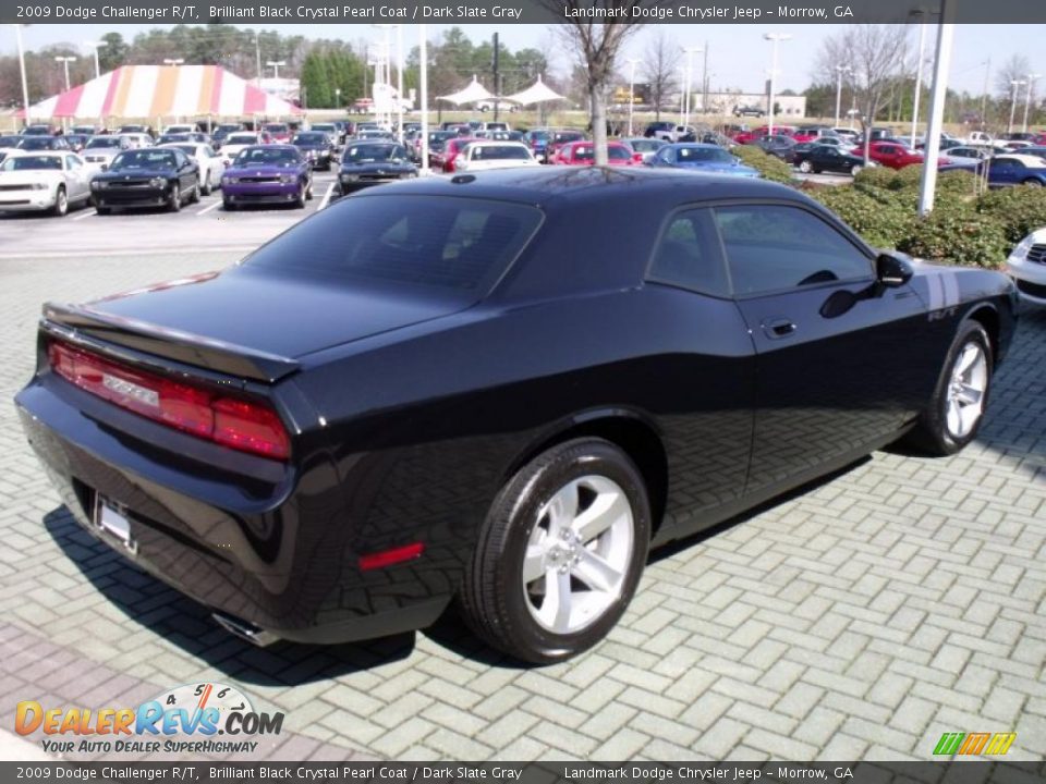 2009 Dodge Challenger R/T Brilliant Black Crystal Pearl Coat / Dark Slate Gray Photo #5