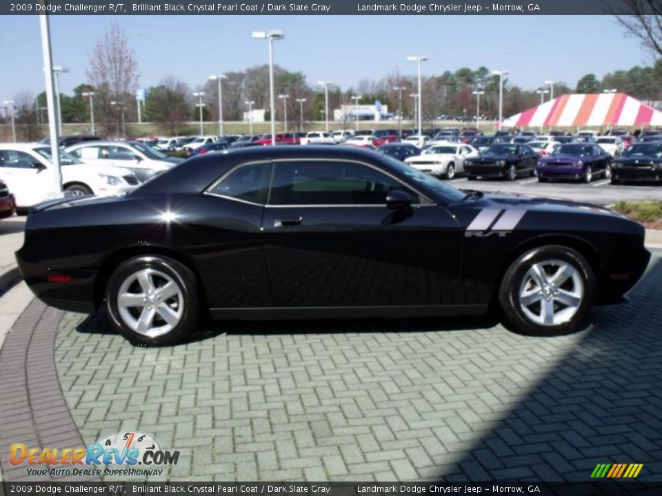 2009 Dodge Challenger R/T Brilliant Black Crystal Pearl Coat / Dark Slate Gray Photo #6