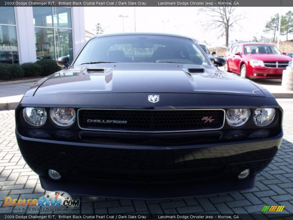 2009 Dodge Challenger R/T Brilliant Black Crystal Pearl Coat / Dark Slate Gray Photo #8