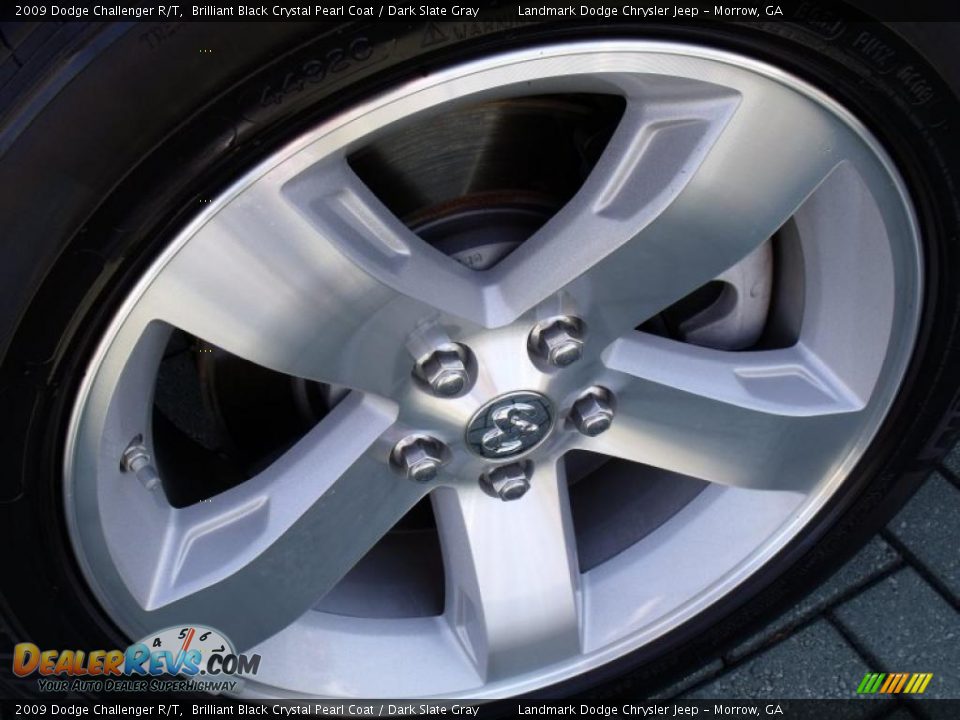2009 Dodge Challenger R/T Brilliant Black Crystal Pearl Coat / Dark Slate Gray Photo #10