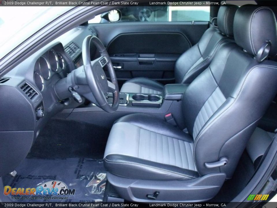 2009 Dodge Challenger R/T Brilliant Black Crystal Pearl Coat / Dark Slate Gray Photo #12