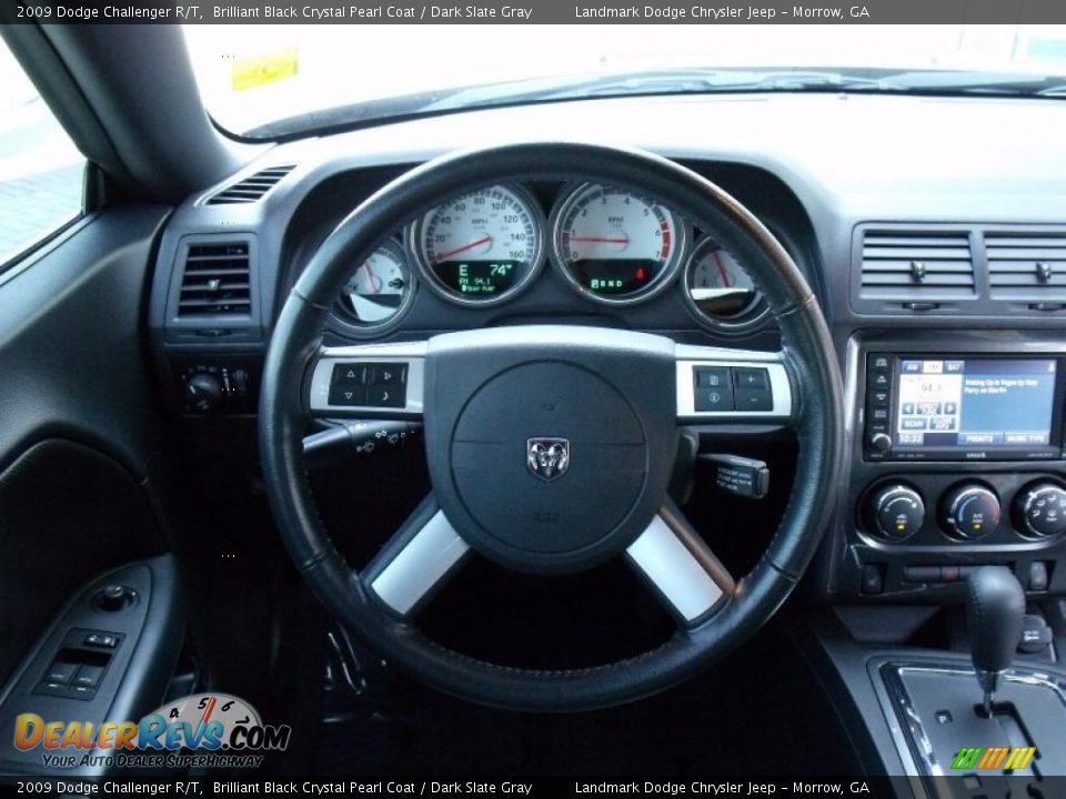 2009 Dodge Challenger R/T Brilliant Black Crystal Pearl Coat / Dark Slate Gray Photo #19
