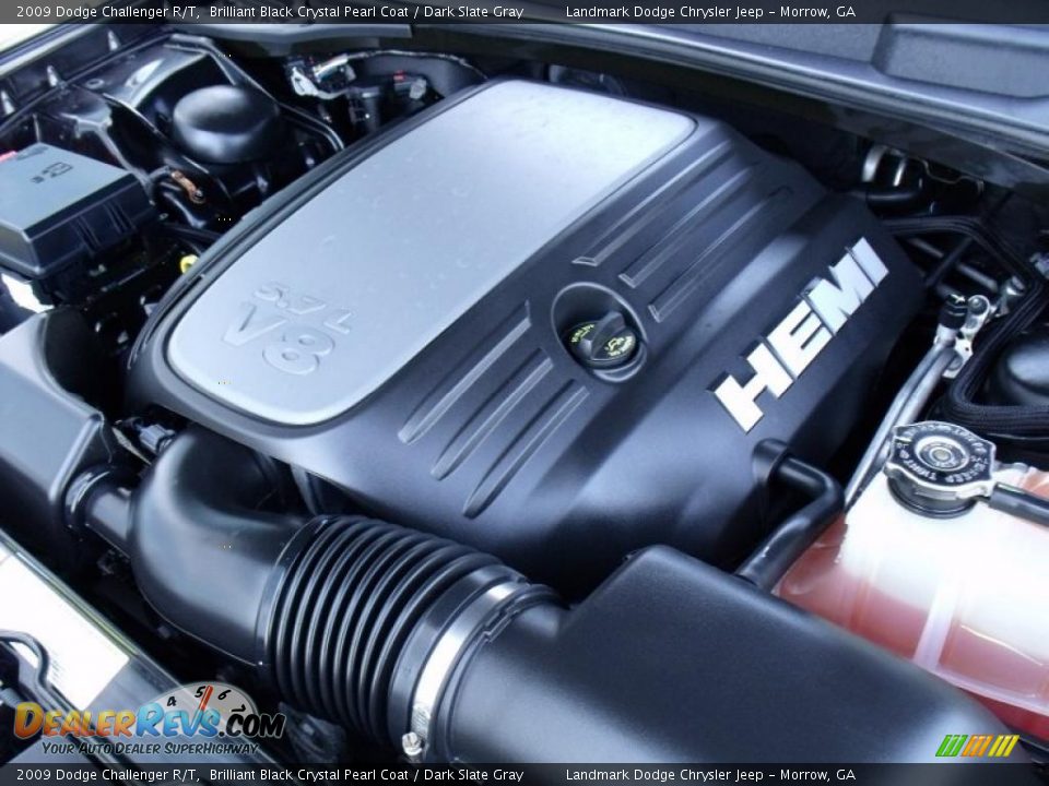 2009 Dodge Challenger R/T Brilliant Black Crystal Pearl Coat / Dark Slate Gray Photo #27