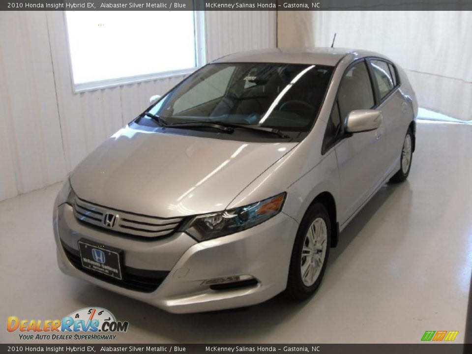2010 Honda Insight Hybrid EX Alabaster Silver Metallic / Blue Photo #1