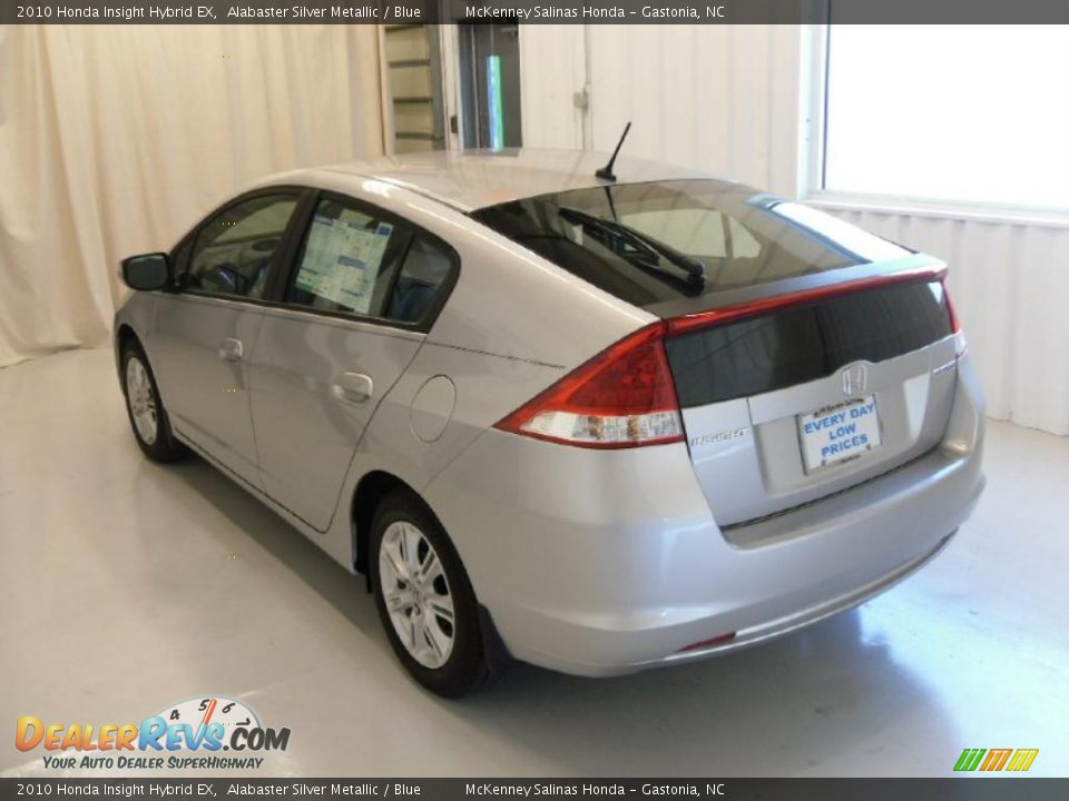 2010 Honda Insight Hybrid EX Alabaster Silver Metallic / Blue Photo #2
