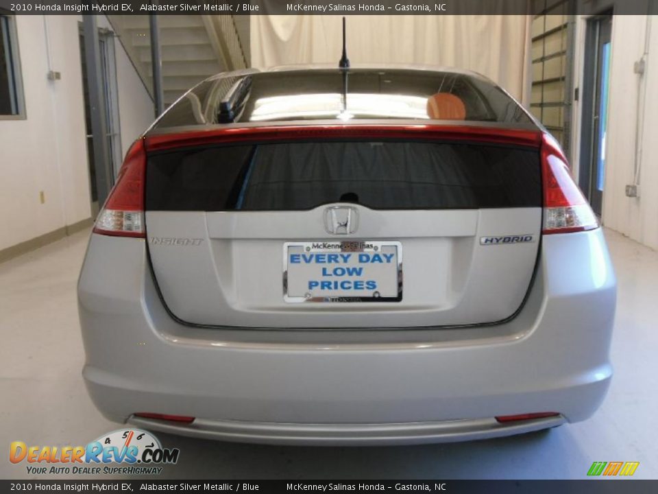 2010 Honda Insight Hybrid EX Alabaster Silver Metallic / Blue Photo #3