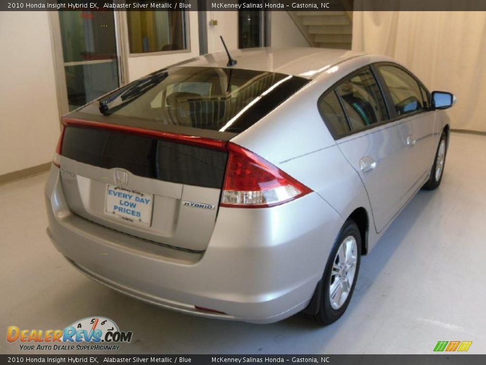 2010 Honda Insight Hybrid EX Alabaster Silver Metallic / Blue Photo #4