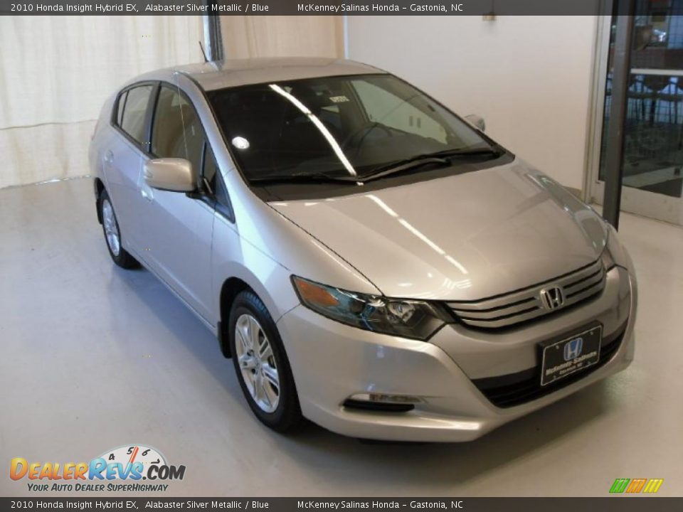 2010 Honda Insight Hybrid EX Alabaster Silver Metallic / Blue Photo #5