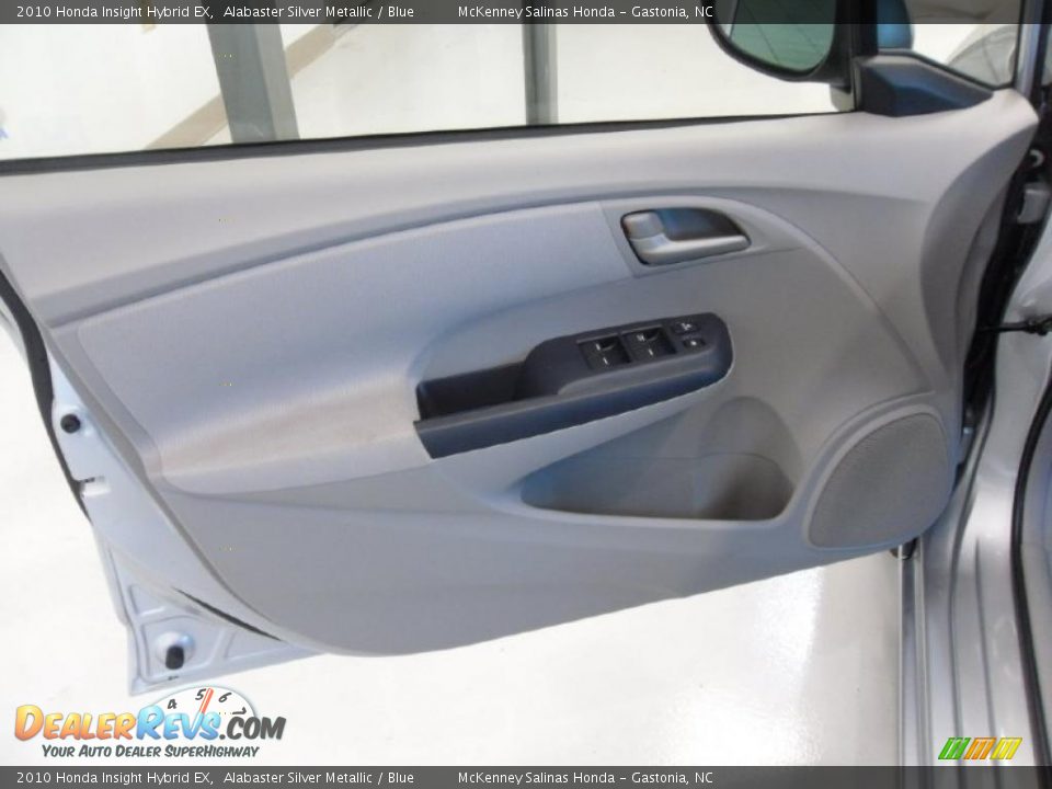2010 Honda Insight Hybrid EX Alabaster Silver Metallic / Blue Photo #7
