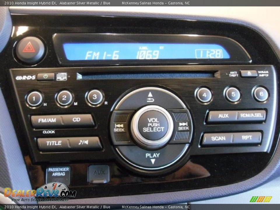 2010 Honda Insight Hybrid EX Alabaster Silver Metallic / Blue Photo #12