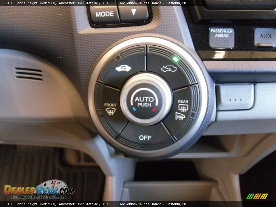 2010 Honda Insight Hybrid EX Alabaster Silver Metallic / Blue Photo #13