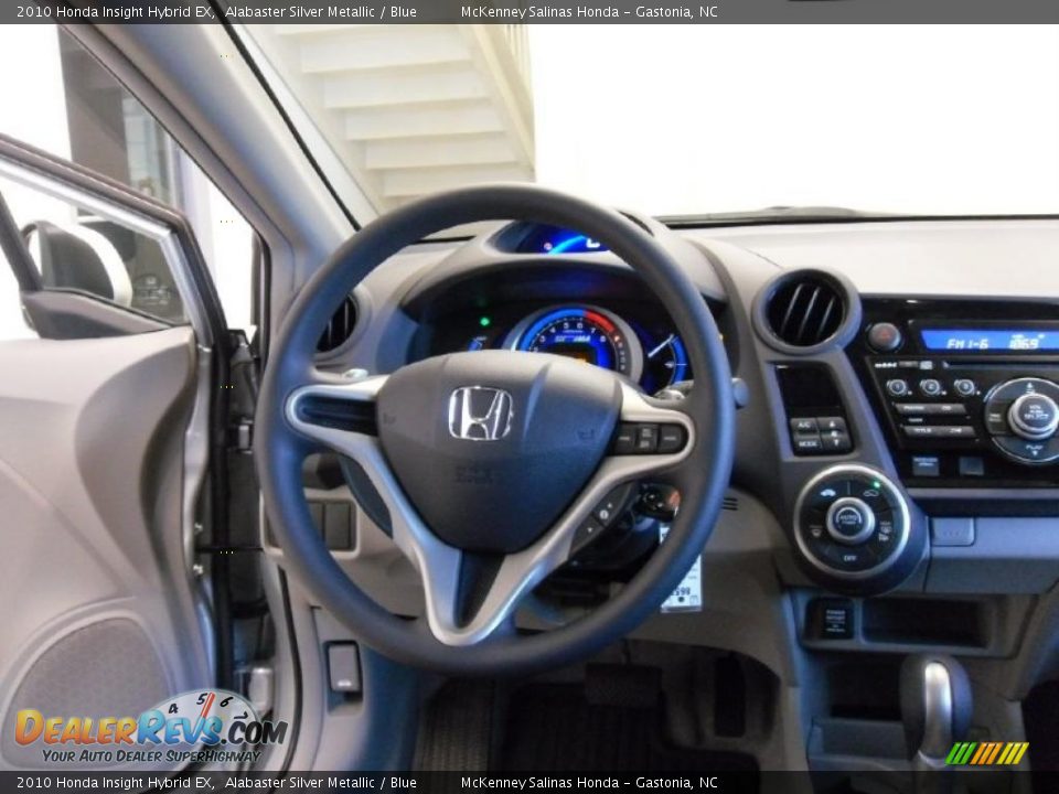 2010 Honda Insight Hybrid EX Alabaster Silver Metallic / Blue Photo #16
