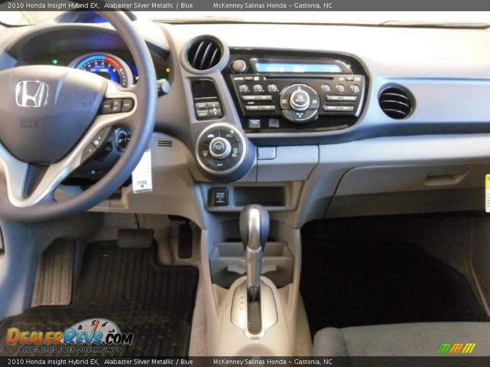 2010 Honda Insight Hybrid EX Alabaster Silver Metallic / Blue Photo #17