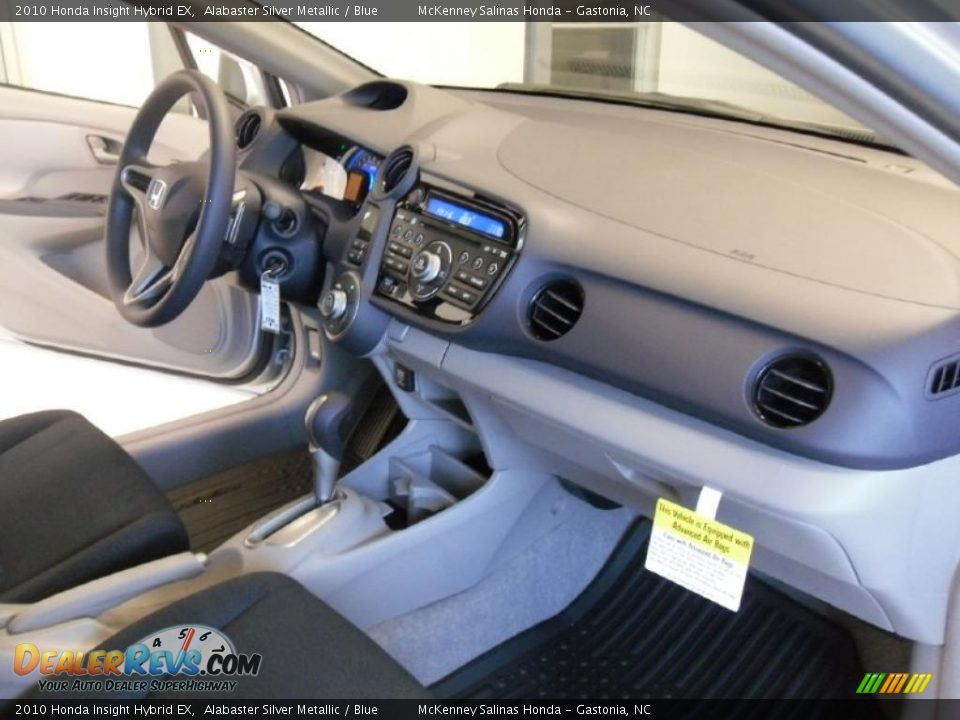 2010 Honda Insight Hybrid EX Alabaster Silver Metallic / Blue Photo #22