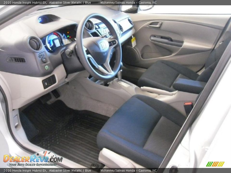 2010 Honda Insight Hybrid EX Alabaster Silver Metallic / Blue Photo #28