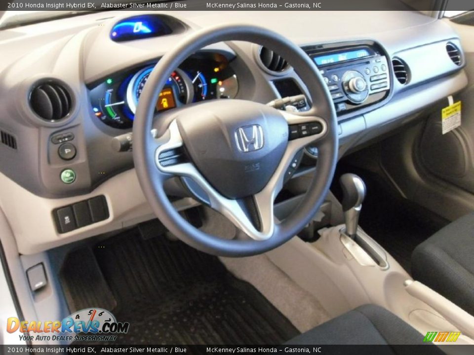 2010 Honda Insight Hybrid EX Alabaster Silver Metallic / Blue Photo #29