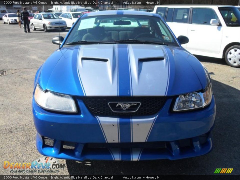 2000 Ford Mustang V6 Coupe Bright Atlantic Blue Metallic / Dark Charcoal Photo #1