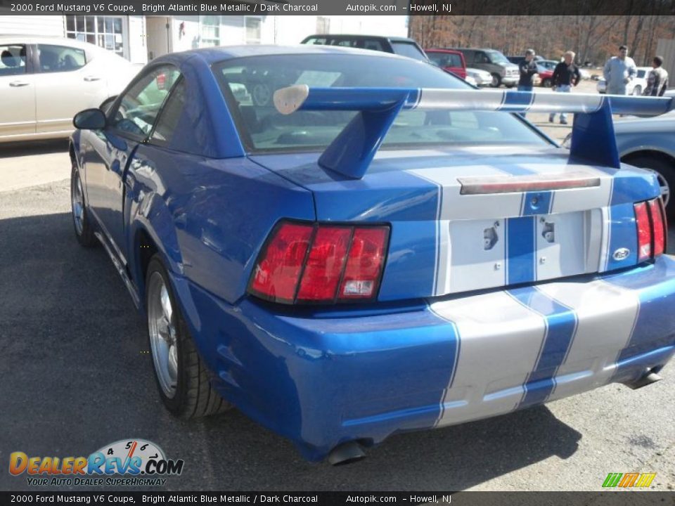 2000 Ford Mustang V6 Coupe Bright Atlantic Blue Metallic / Dark Charcoal Photo #7