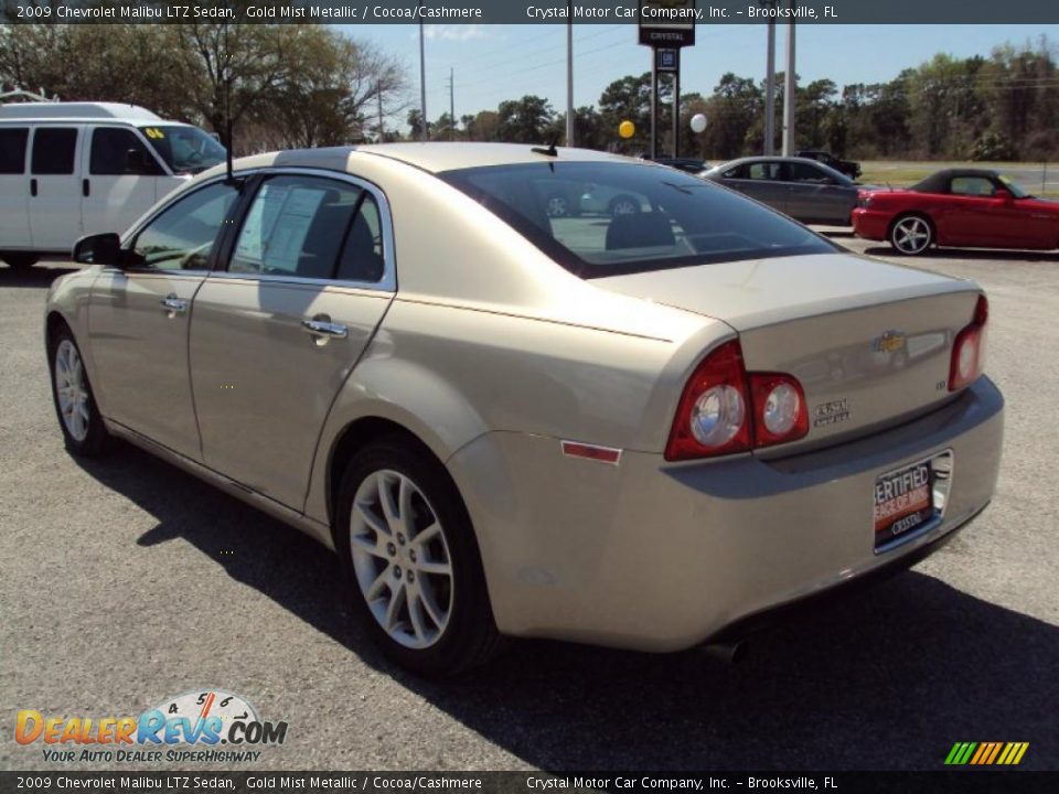 2009 Chevrolet Malibu LTZ Sedan Gold Mist Metallic / Cocoa/Cashmere Photo #3