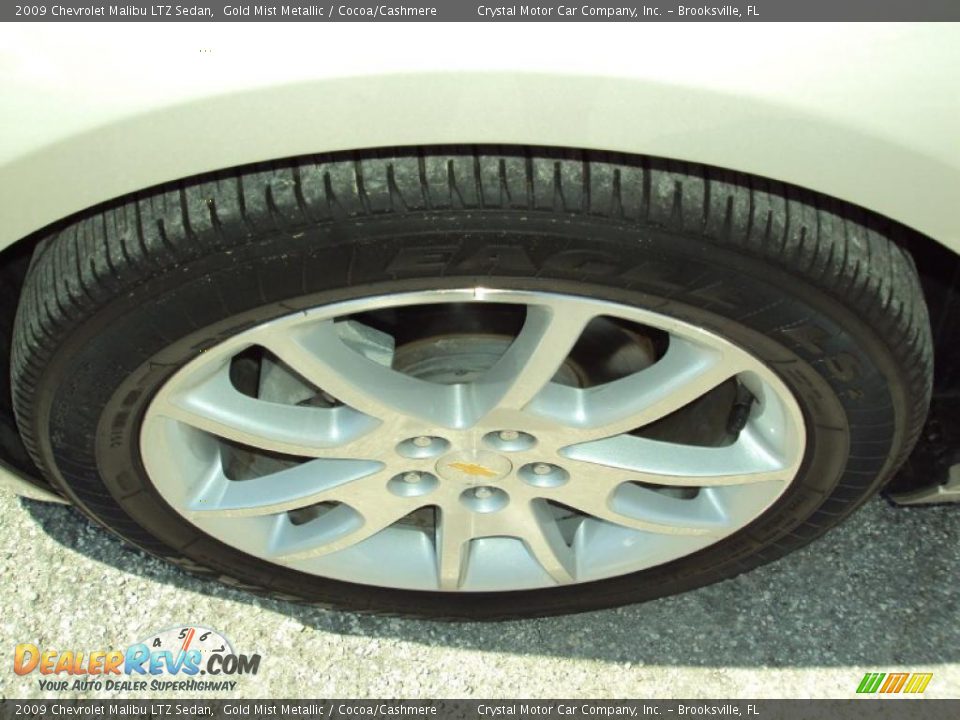 2009 Chevrolet Malibu LTZ Sedan Gold Mist Metallic / Cocoa/Cashmere Photo #14