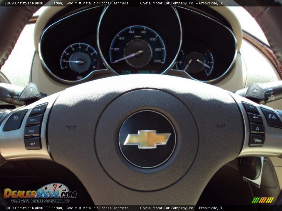2009 Chevrolet Malibu LTZ Sedan Gold Mist Metallic / Cocoa/Cashmere Photo #21