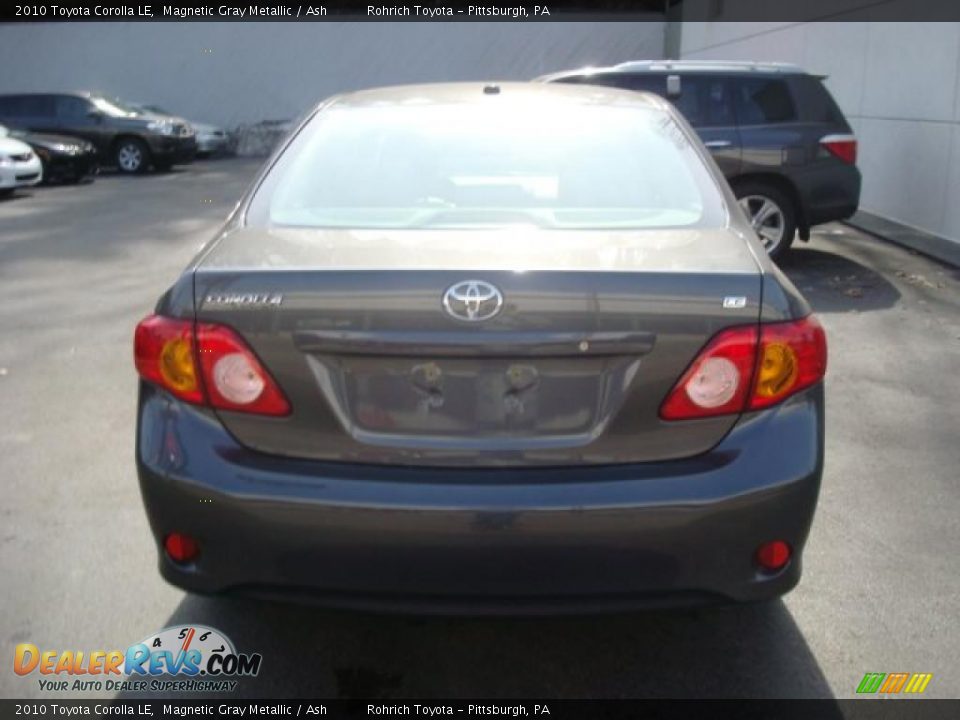 2010 Toyota Corolla LE Magnetic Gray Metallic / Ash Photo #3