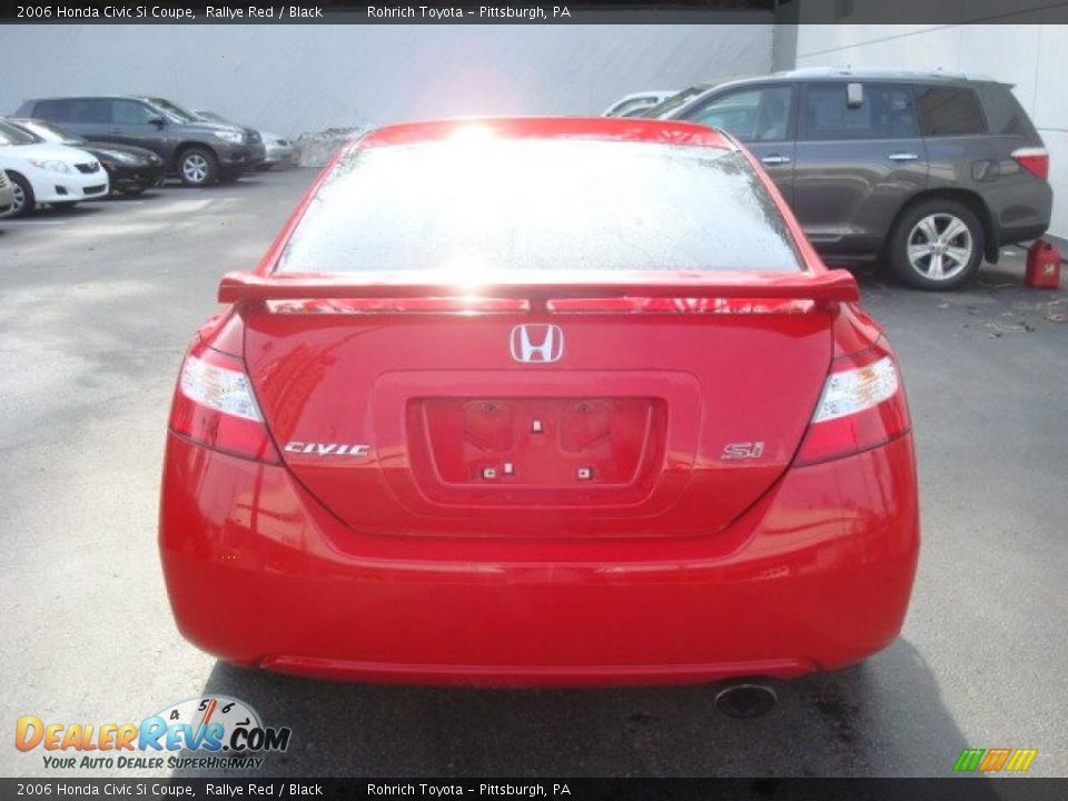 2006 Honda Civic Si Coupe Rallye Red / Black Photo #3