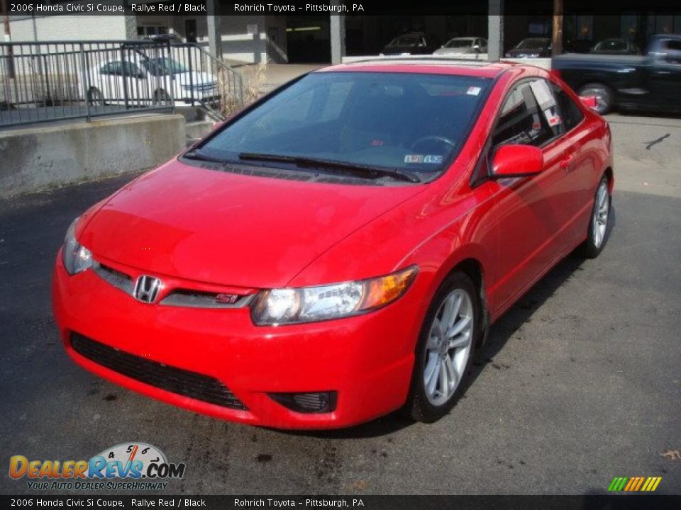 2006 Honda Civic Si Coupe Rallye Red / Black Photo #8