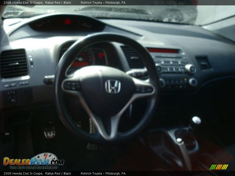 2006 Honda Civic Si Coupe Rallye Red / Black Photo #12